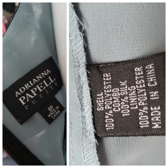 Sold Silk Boho Adrianna Papell Beaded Sheer Dress - Picture 8 of 8